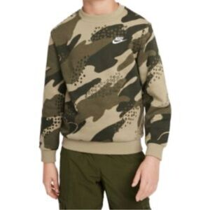 Big Kids Sportswear Club Fleece Camo-Print Sweatshirt